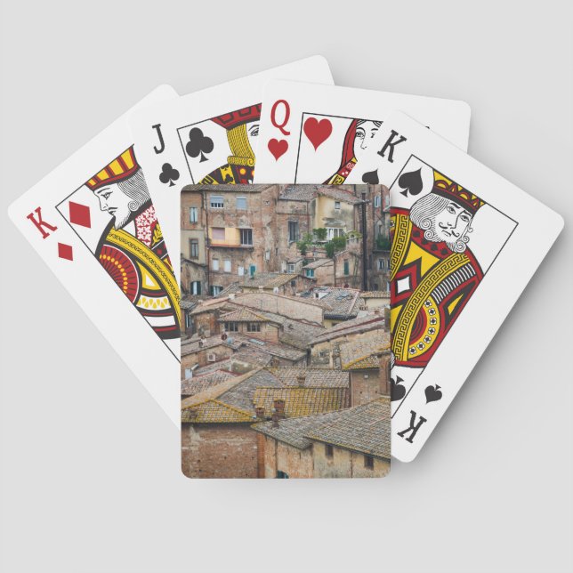 Roofs in Siena poker deck (Back)