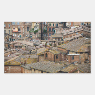 Roofs in Siena rectangular photo sticker