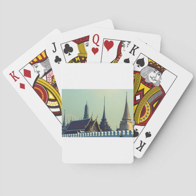 Roofs of the Grand Palace in Bangkok Thailand Poker Cards (Back)