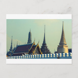Roofs of the Grand Palace in Bangkok Thailand Postcard