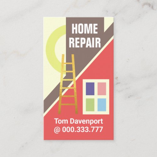 Rooftop Building Home Repairs Business Card