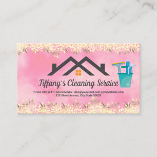 Rooftop Cleaning Supplies Stylish Business Card
