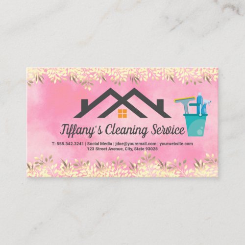 Rooftop  Cleaning Supplies  Stylish Business Card