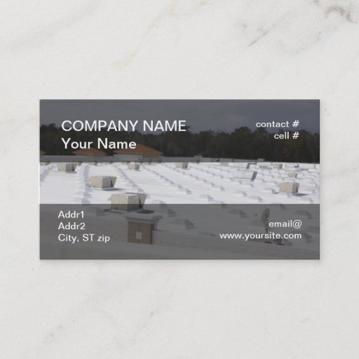 Customizable rooftop heat pump business card template