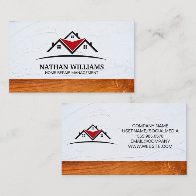 Rooftop Houses | Real Estate | Building Business Card (Front/Back)