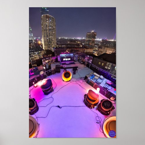 ROOFTOP NIGHT DJ POSTER