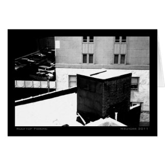 Rooftop Parking Urban Winter Landscape Cards