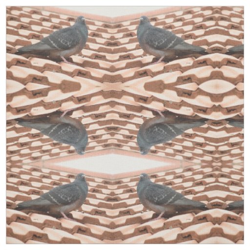 Rooftop Pigeon Patterned Animal Craft Fabric