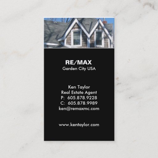 Customizable Rooftop Real Estate Business Card Sky