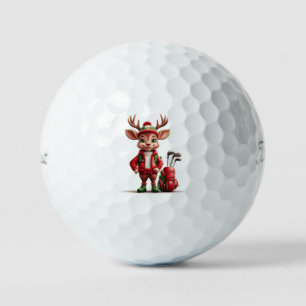 Rooftop Reindeer Golf Ball