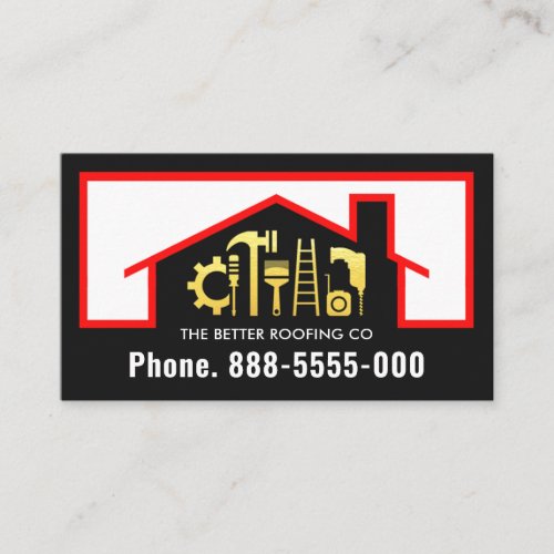 Rooftop Repair Tools Frame Business Card