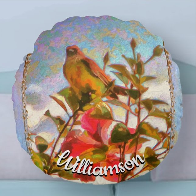 Rooftop Social Visitor 2338 Round Pillow (Creator Uploaded)