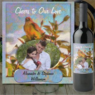 Rooftop Social Visitor Cheers to Love 2338 Wine Label