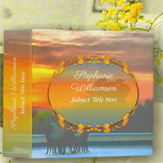 Rooftop Sunset 2295 3 Ring Binder (Creator Uploaded)