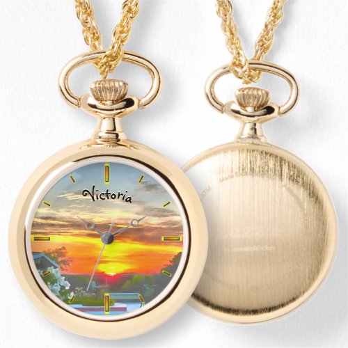 Rooftop Sunset 2295 Necklace Watch