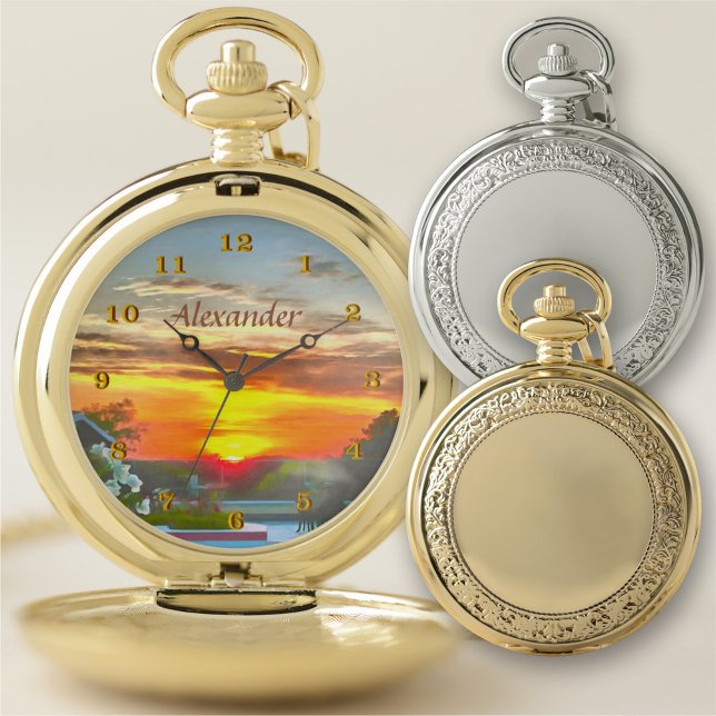 Rooftop Sunset 2295 Pocket Watch (Creator Uploaded)