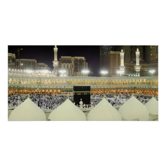 Rooftop View of Hajj Pilgrims at the Kaaba, Mecca Poster