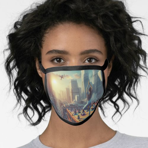 Rooftop Yoga  Face Mask