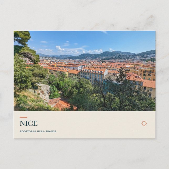 Rooftops of Nice from Castle Hill Postcard (Front)