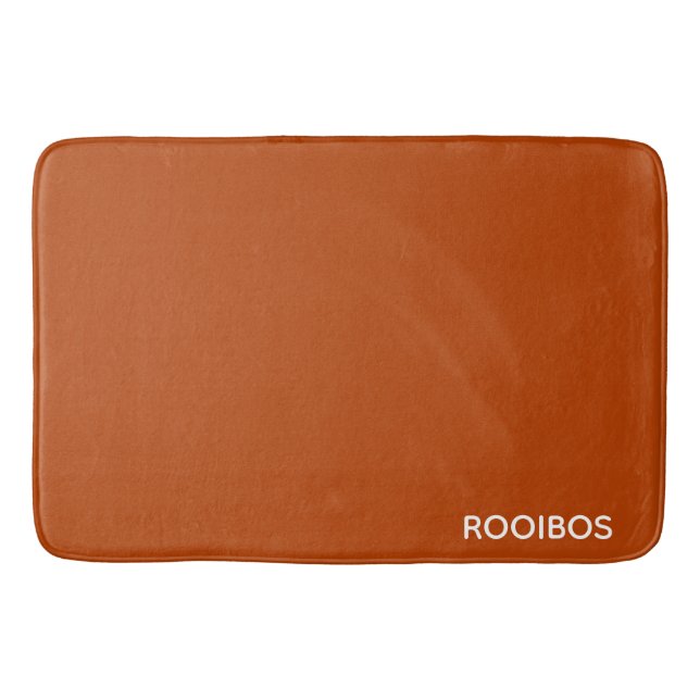 Rooibos red brown color name bath mat (Front)