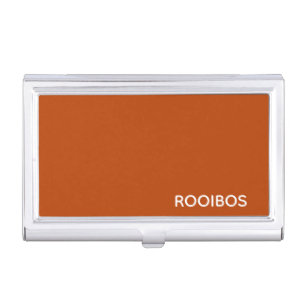 Rooibos red brown color name business card case