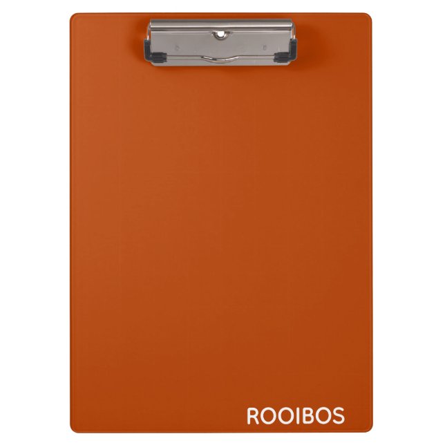 Rooibos red brown color name clipboard (Front)