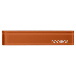Rooibos red brown color name desk name plate