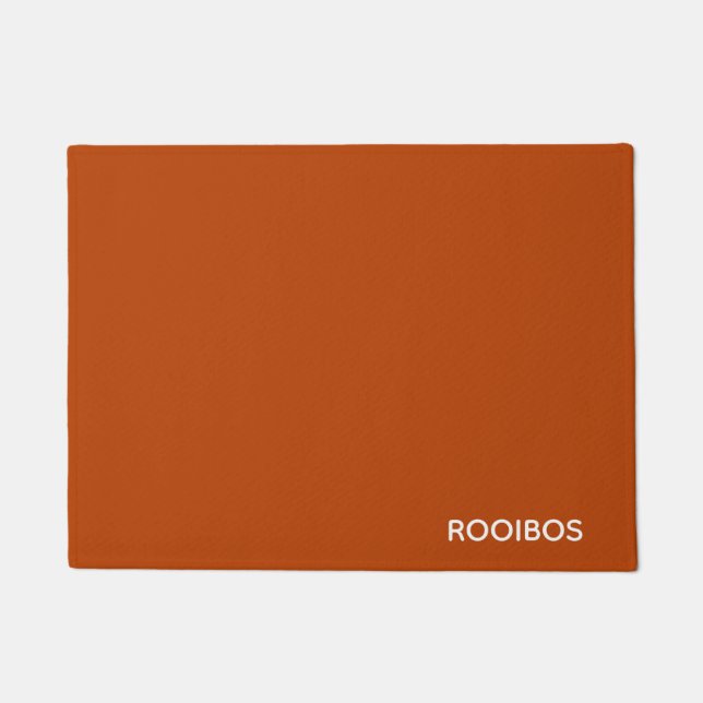 Rooibos red brown color name doormat (Front)