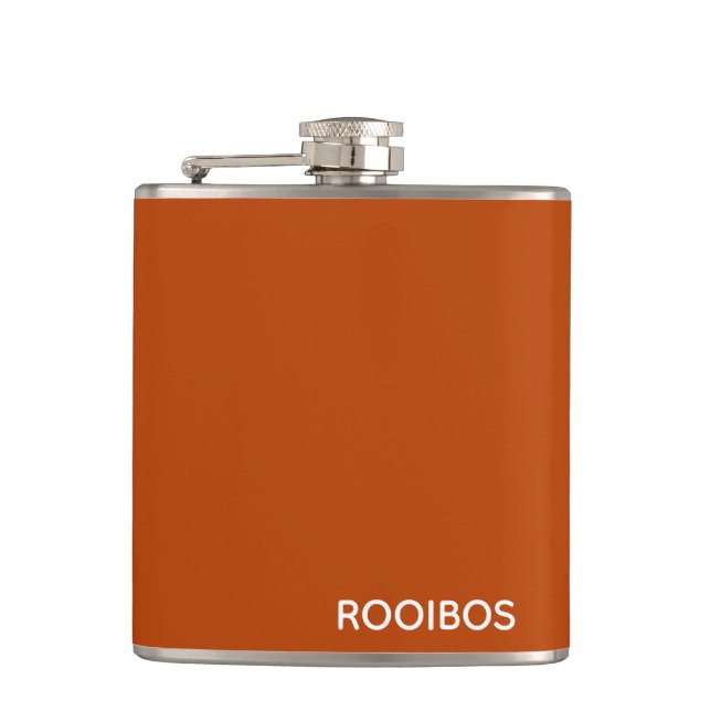 Rooibos red brown color name flask (Front)