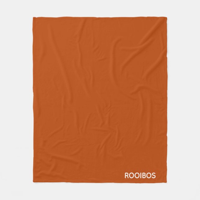 Rooibos red brown color name fleece blanket (Front)