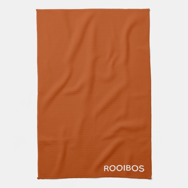 Rooibos red brown color name kitchen towel (Vertical)