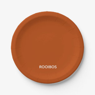 Rooibos red brown color name paper plates