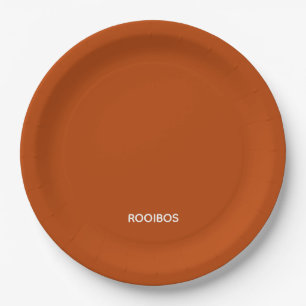Rooibos red brown color name paper plates