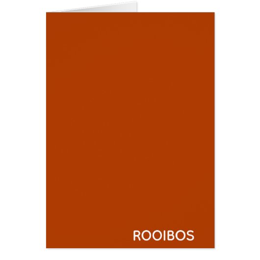 Rooibos red brown colour name cards (Front)