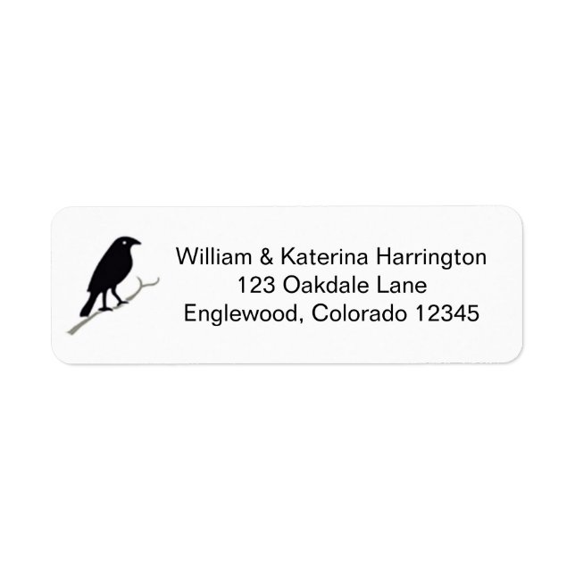 Rook and Holly Custom Return Adress Labels (Front)