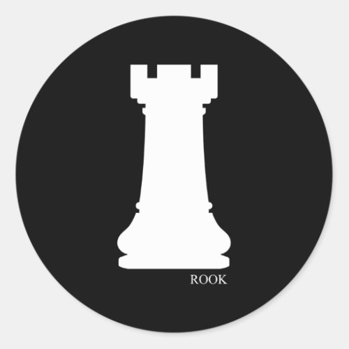 Rook Chess Piece Chess Club Chess Board Classic Round Sticker