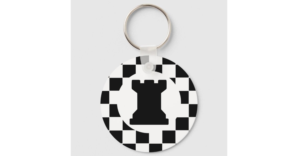 Rook Chess Piece - Keychain - Chess Party Favors | Zazzle