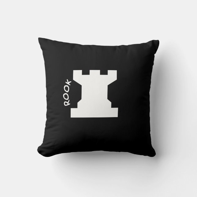 Rook Chess Piece Throw Pillow (Front)
