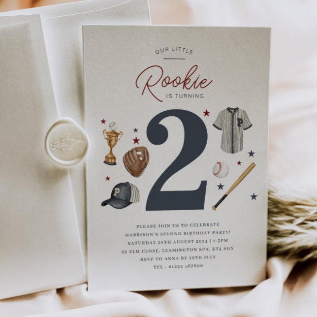 Rookie 2nd Birthday - 2 Invitation (Rookie 2nd Birthday - 2 Invitation)