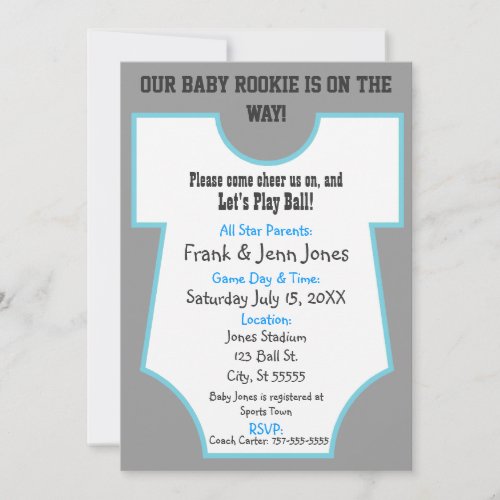 Rookie Baby Shower Invite