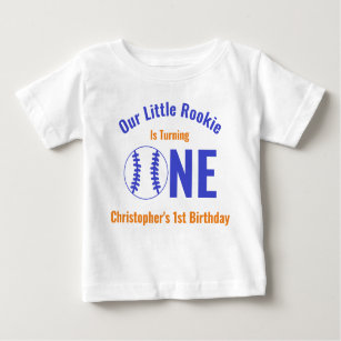 Rookie Baseball 1st Birthday Baby T-Shirt