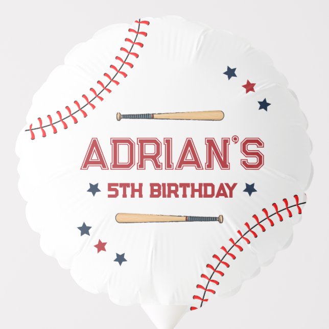 Rookie Baseball 1st Birthday Balloon (Front)