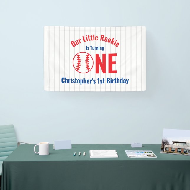Rookie Baseball 1st Birthday Banner (Tradeshow)