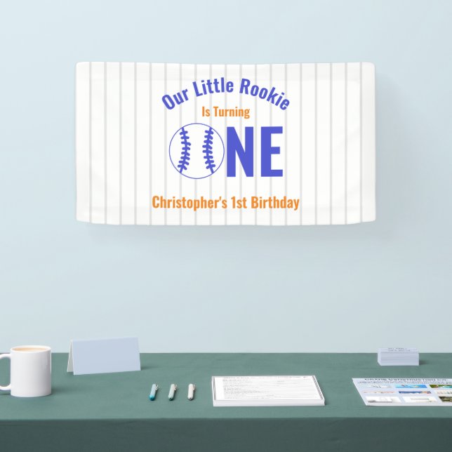 Rookie Baseball 1st Birthday Banner (Tradeshow)