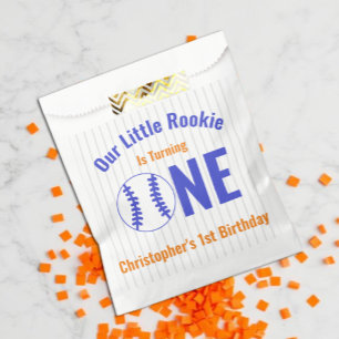 Rookie Baseball 1st Birthday Favor Bag
