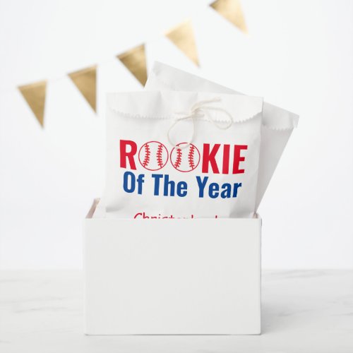 Rookie Baseball 1st Birthday Favor Bag