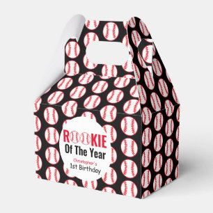 Rookie Baseball 1st Birthday Favor Boxes