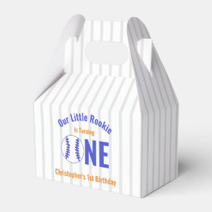 Rookie Baseball 1st Birthday Favor Boxes