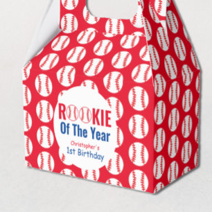 Rookie Baseball 1st Birthday Favor Boxes