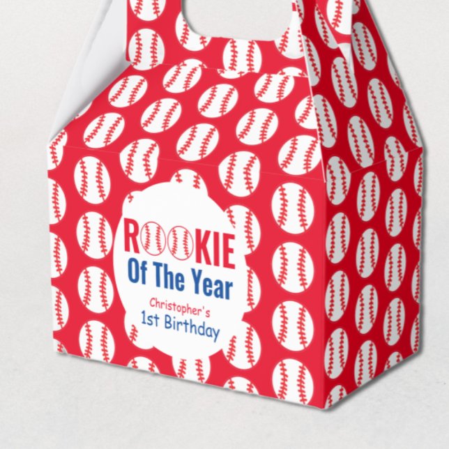 Rookie Baseball 1st Birthday Favor Boxes (Creator Uploaded)